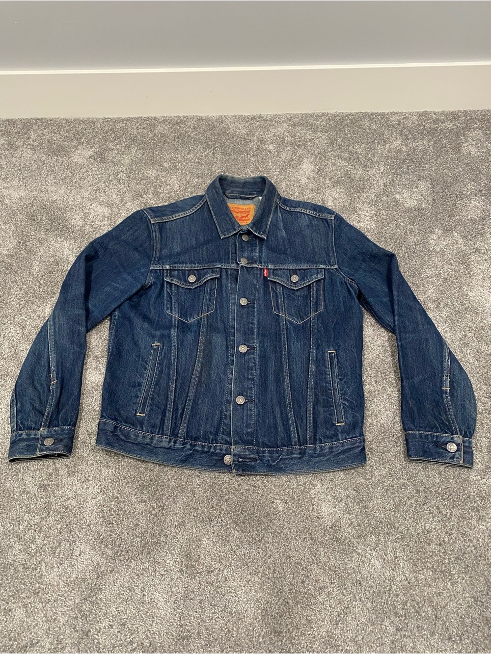 Levi's Women’s Large Denim Trucker Jean Jacket Blue Classic Button Front